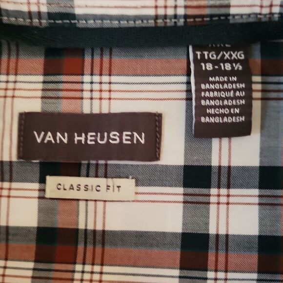 Van Heusen men's XXL 18-18 1/2 short sleeve button-down shirt - Picture 3 of 4